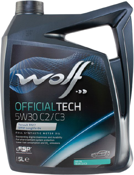 Моторное масло Wolf OfficialTech 5W-30 C2/C3, 5л 